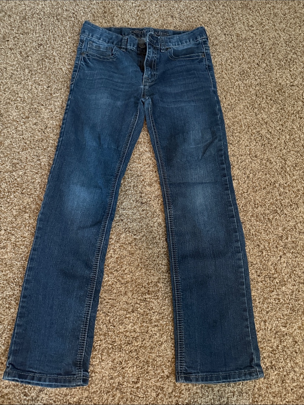 Kids Dark Blue Straight-Leg Jeans
